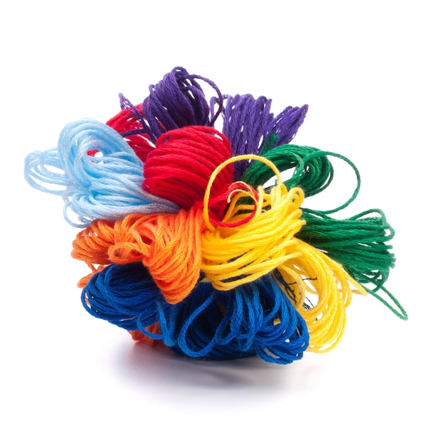 Kolorowe nici i tamborek